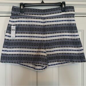 GAP Women's High Waist Black and Blue Striped Shorts